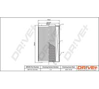 Filtro aria Cartuccia filtro DP1110.10.0729 Drve+ per ALFA ROMEO GIULIETTA