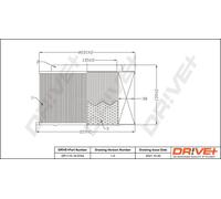 Filtro aria Cartuccia filtro DP1110.10.0744 Drve+ per FORD RANGER