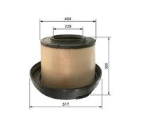 Filtro aria Cartuccia filtro F 026 400 088 BOSCH per MERCEDES-BENZ ACTROS ATEGO