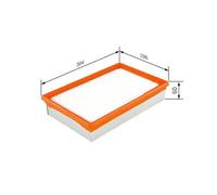 Filtro aria Cartuccia filtro F 026 400 113 BOSCH per KIA CARNIVAL I CARNIVAL II