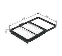Filtro aria Cartuccia filtro F 026 400 170 BOSCH per TOYOTA PRIUS Liftback