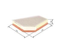 Filtro aria Cartuccia filtro F 026 400 255 BOSCH per VOLVO C70 II Cabriolet V50