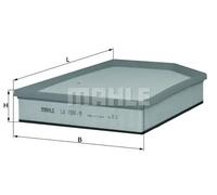 Filtro aria Cartuccia filtro LX 1591/9 MAHLE per VOLVO V60 I V70 III S80 II