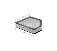 MAHLE ORIGINAL LX 1593/2 Filtro aria