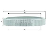 Filtro aria Cartuccia filtro LX 58 KNECHT per MERCEDES-BENZ 190 124 Tre volumi