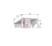 Filtro aria Cartuccia filtro S 3030 A SOFIMA per MERCEDES-BENZ T2/LN1 Furgone
