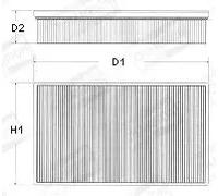 Filtro aria Cartuccia filtro U552/606 CHAMPION per RENAULT TRAFIC Autobus