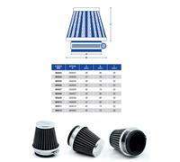 FILTRO ARIA CONICO CROMATO ( 48X74X62MM ) (45)