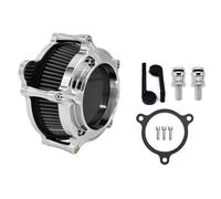 Filtro aria di aspirazione cromato adatto per Harley Sportster XL48 Dyna FXDLS Touring Electra Road Glide Softail FLSTNSE(Gray Filter D)