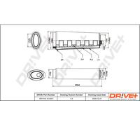 Filtro Aria Drve+ DP1110.10.0021 Per ALPINA, BMW, LAND ROVER