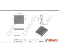 Filtro Aria Drve+ DP1110.10.0054 Per Audi, Skoda, VW
