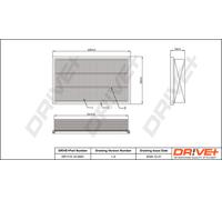 Filtro Aria Drve DP1110.10.0081 Per FORD, LDV