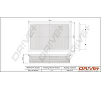 Filtro Aria Drve+ DP1110.10.0102 Per FORD, SEAT, VW