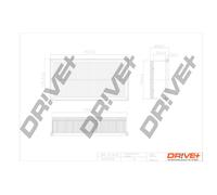 Filtro Aria Drve+ DP1110.10.0116 Per CITROËN, FIAT, MINI, PEUGEOT