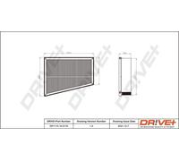 Filtro Aria Drve DP1110.10.0170 Per MERCEDES-BENZ, RENAULT