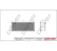 Filtro Aria Drve+ DP1110.10.0214 Per AUDI, SEAT, SKODA, VW