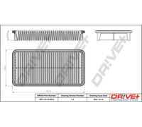 Filtro Aria Drve DP1110.10.0574 Per LEXUS, PONTIAC, TOYOTA