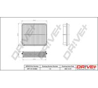 Filtro Aria Drve DP1110.10.0624 Per CHEVROLET, SUZUKI