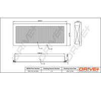 Filtro Aria Drve+ DP1110.10.0700 Per CITROËN, DS, MINI, OPEL, PEUGEOT