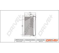 Filtro Aria Drve+ DP1110.10.0747 Per Citroën, Fiat, Opel, Peugeot