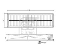 Filtro aria FEBI BILSTEIN 175202