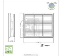 Filtro aria Febi per OPEL ASTRA K
