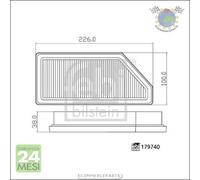 Filtro aria Febi per RENAULT CAPTUR ARKANA