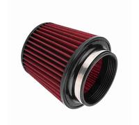 Filtro Aria, Filtro Aria Biconico Elicoidale Universale, modifica per Auto Filtro Aria a cono Tondo Pulitore per Aspirazione Aria Ad alto Flusso per Tutti i Modelli, Cotone Rosso (100 mm)