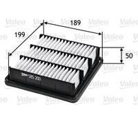 Filtro Aria Filtro Inserto 189Mm VALEO Per KIA CEE'D Berlina