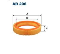 Filtro aria FILTRON AR 206 per FORD FIESTA III (GFJ) 1 1989-1995