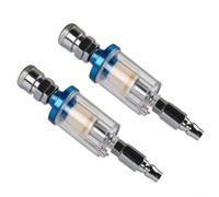 Filtro aria in linea 1/4 BSP-separatore di olio acqua per compressore spray | 2 mini separatori d'aria in linea per acqua e olio, 0,6 cm per bsp di ingresso e uscita di umidità, per utensili pneumatici a