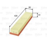 Filtro Aria Inserto Filtro 425mm VALEO per Citroën Berlingo