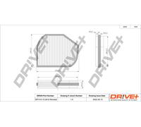 Filtro Aria Interna Drve+ DP1110.12.0010 Per CHRYSLER, MERCEDES-BENZ
