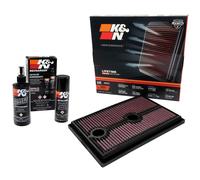 Filtro Aria K&N 33-3004 + Set Pulizia per Audi A3 Seat Leon Skoda VW Golf Tiguan