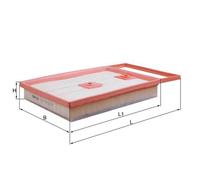 Filtro aria LX 4136 KNECHT per AUDI VW SEAT SKODA