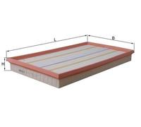 Filtro aria MAHLE per LX1573