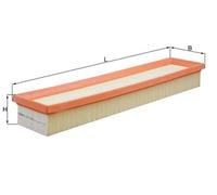 Filtro aria MAHLE per LX1745