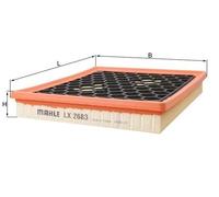 Filtro aria MAHLE per LX2683