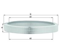 Filtro aria Mahle per LX61