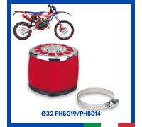 Filtro aria MALOSSI E14 Ø32 carburatore DELL'ORTO PHBG 19 PHBD 14 AM6 minarelli