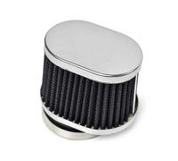 Filtro aria moto universale ovale acciaio cromato per carburatori da 46 a 50mm