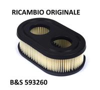 FILTRO ARIA ORIGINALE BRIGGS & STRATTON 593260 PER MOTORE