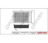 Filtro Aria Per ALPINA, BMW DRVE DP1110.10.0336
