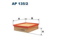 Filtron Filtro aria AP135/2 per Renault Alpine