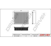 Filtro Aria Per ALPINE, RENAULT Drve+ DP1110.10.0076