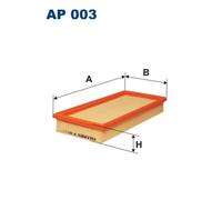Filtron Filtro aria AP003 - compatibile con Audi, VW, Chrysler, Dodge, Plymouth