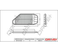 Filtro Aria per CHEVROLET Drve DP1110.10.0416