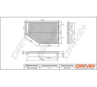 Filtro Aria Per HONDA Drve DP1110.10.0459