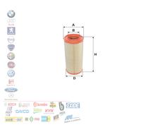 FILTRO ARIA PER IVECO DAILY II CASSONE AUTOBUS PIANALE PIATTO RIBALTABILE SB479