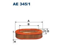 Filtro aria per MERCEDES-BENZ 123 CLASSE S